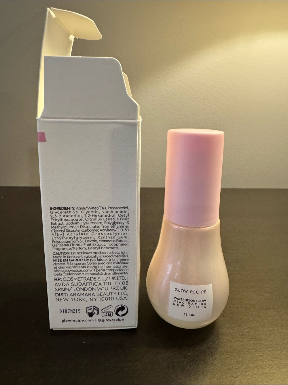 Glow Recipe Watermelon Glow Niacinamide Dew Drops Serum .5 oz 15 ml Travel Size - Picture 3 of 5